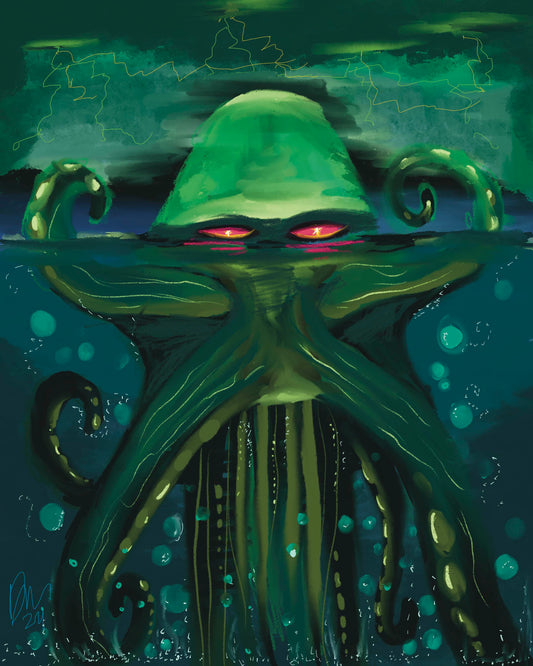 (MED)-Mt. Cthulhu-8" x 10"