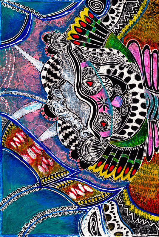 Smile-Scratch Art- 8.5" x 11"