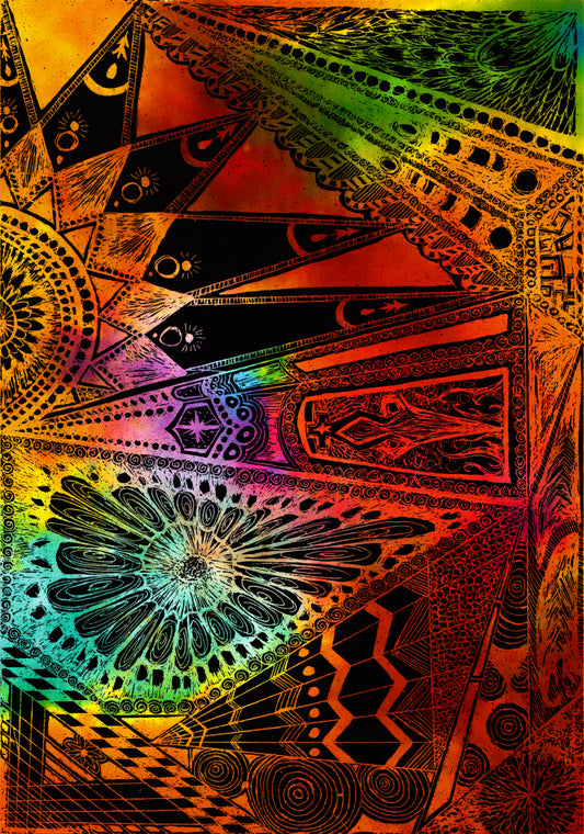 Power-Scratch Art-8.5" x 11"